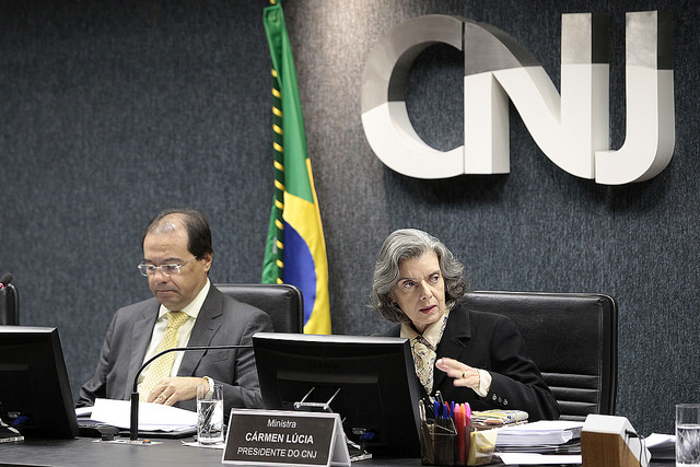 Ministra Cármen Lúcia, Presidente do CNJ, e José Bonifácio Borges de Andrada, Vice Procurador-Geral da República