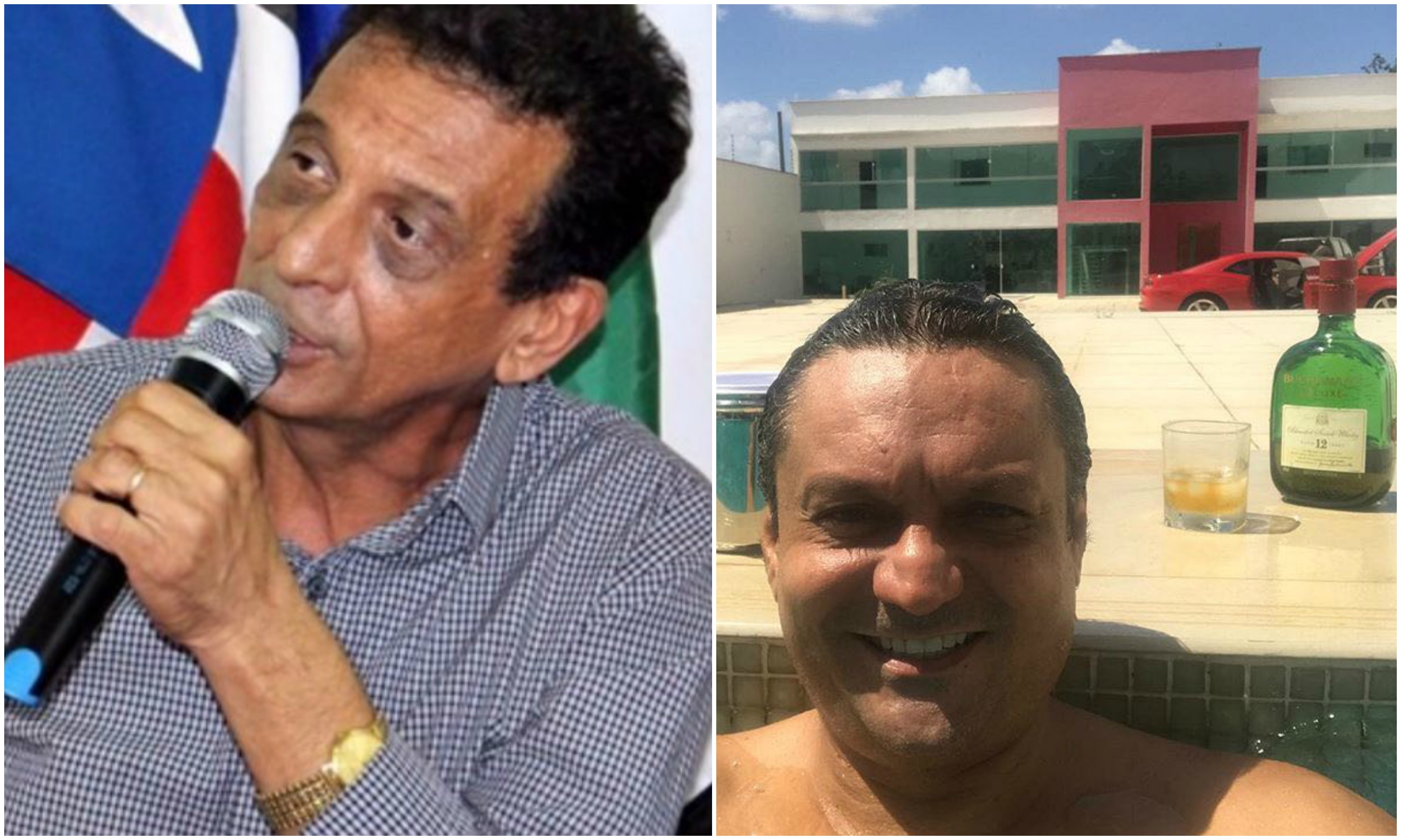 Prefeito Juscelino Oliveira, e Alcionildo Matos - agiota conhecido por esbanjar uma vida de luxo.